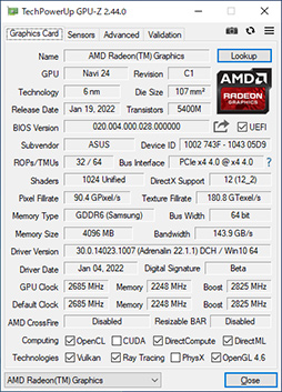 #006Υͥ/RX 6500 XTܤASUSܡTUF Gaming Radeon RX 6500 XT OCץӥ塼ȥ꡼GPUμϤϤ